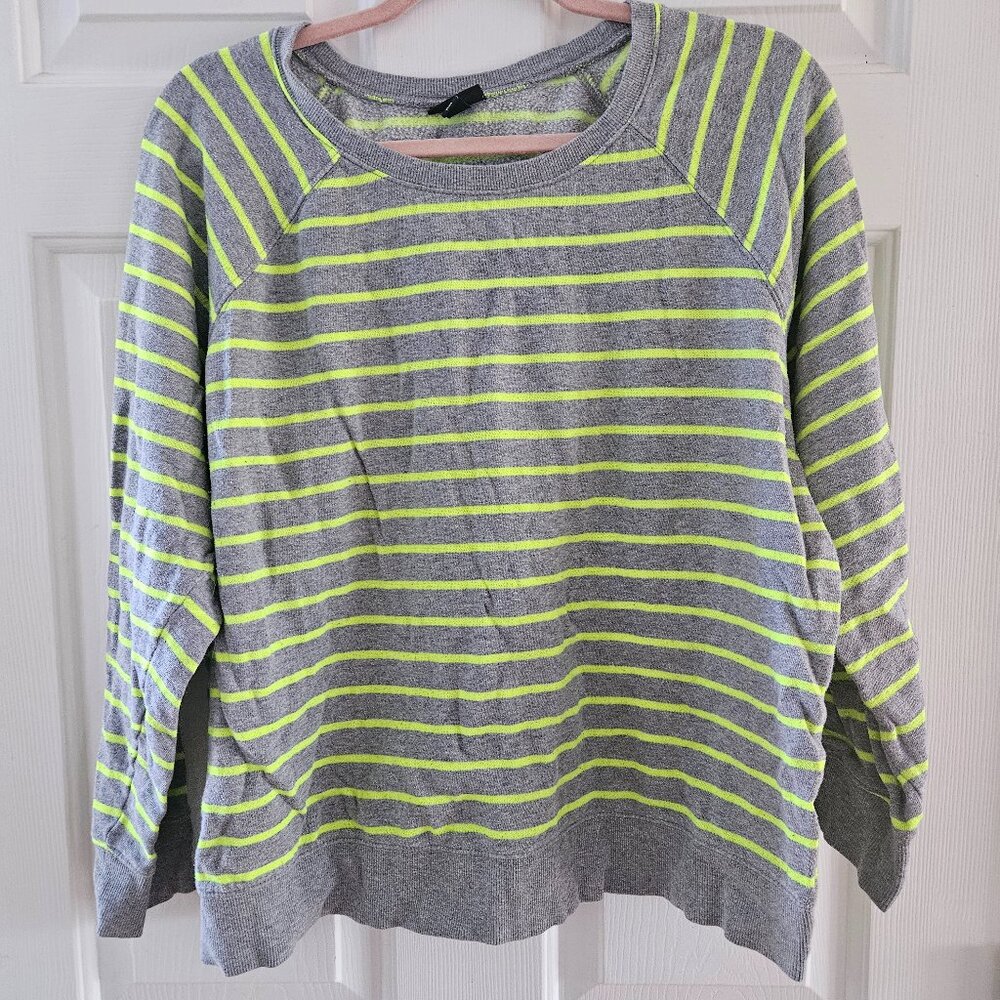Torrid Gray and Yellow Striped Sweater